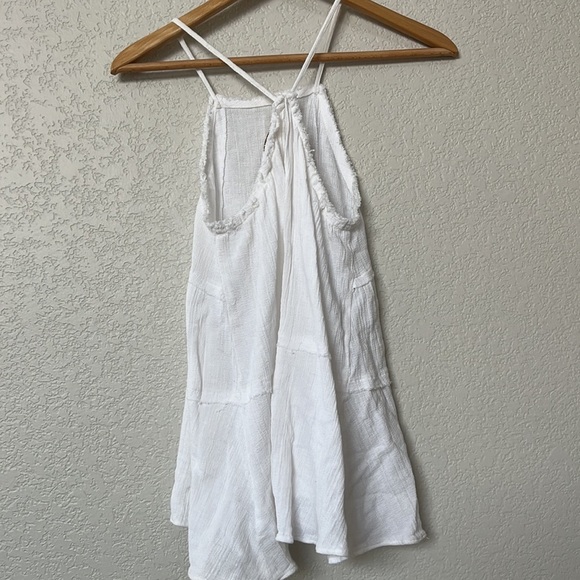 Zara Trafaluc Collection Tank Top Blouse Tiered Flowy White size Extra Small - Picture 5 of 7